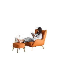 이케아 1인용 격자무늬 쇼파 명품 수입 패브릭 쇼파 1인 윙체어 암체어 다이닝 독서 의자, 그린