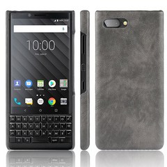 블랙베리 케이스 호환 Blackberry Key 2 Two 케이스 PU 가죽 스킨 충격 방지 하드 커버 전화 KeyTwo BBF100, 04 Gray