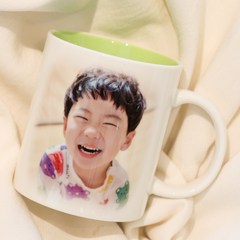 포토머그컵 주문제작 소량 유치원 어린이집 답례품 선물, 1개, 핑크