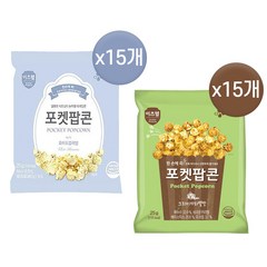 [CJ이츠웰] 포켓팝콘 25g 3종(화이트블러썸 딸기맛 크리미카라멜맛) x 30개, 1세트