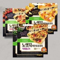풀무원 노엣지피자 맛있는 꽉찬토핑 피자 3종 6판 (파이브치즈2 콤비네이션2 불고기2) 냉동피자 세트