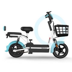 MONTHERIA 성인 전기 자전거 48V 이륜 출퇴근 배달 전동 바이크 B918-01, 20A-여정40~50킬로미터, 푸른 색