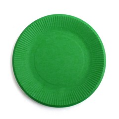 아이디몬 칼라종이접시 색깔 만들기 꾸미기 학습교재용접시, 초록100개