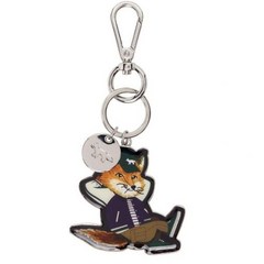 메종키츠네 MAISON KITSUNE 23 DRESSED FOX KEYRING KU06900AM1005-P480 드레스드 폭스 키링 255799, Navy, 단일사이즈