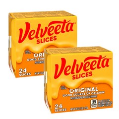 (2개세트) 미국 벨비타 벨베타 오리지널 치즈 슬라이스 24개입 Velveeta Cheese Slices, 2개