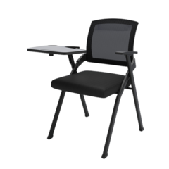 Apnoo 일체형 테이블 의자 책걸상 접이식 강의실의자 강습의자 책상의자, 블랙, 1개