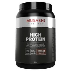Musashi 무사시 하이 프로틴 고함량 단백질 보충제 초코맛 900g High Protein Chocolate, 1개