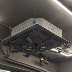 wortree 천장형에어컨바람막이 에어컨실링팬 시스템에어컨 윈드바이저 온풍기 순환 바람개비 블랙, 1개
