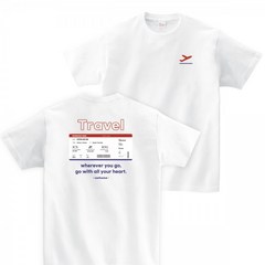 [커스텀] 비행기 항공권 티켓 디자인 여름 티셔츠