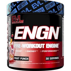 EVLUTIONNUTRITION ENGN 프리워크 아웃 엔진 프루트 펀치 맛, 312g, 1개, 312g