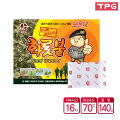 화롯불 핫팩 손난로 대용량 140g, 100개