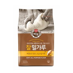 백설 찰밀가루, 3kg, 4개