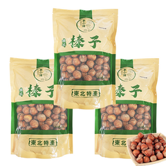 홍홍 중국식품 중국 볶은 개암 큰알(대) 헤이즐넛 깨금 견과류, 500g, 3개