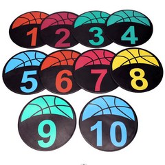 티티몰 숫자 원마커 10개세트 농구 패드 마커 미니 체육 교구