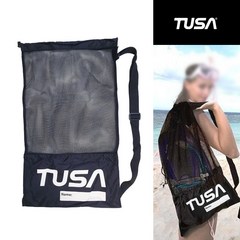 TUSA 투사 메쉬 숄더백(스노클링 수영 장비 휴대가방), BK