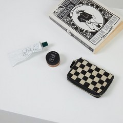더블쿼츠 Checker board card wallet (체커보드 카드지갑) oreo