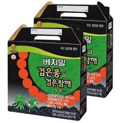 베지밀 검은콩과 검은참깨 두유, 190ml, 64개