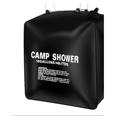 물 가방 20L 야외 캠핑 하이킹 태양 샤워 가방 난방 캠핑 샤워 등산 수화 가방 호스 전환 가능한 샤워 헤드, 없음, 블랙 A 40L