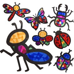 [아이꿈만들기]곤충 썬캐쳐(10개묶음)-옵션 /개미 꿀벌 나비 무당벌레 사슴벌레 장수풍뎅이 잠자리, 사슴벌레(10개)