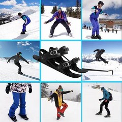 숏스키 스키에이트 보드부츠 입문용 슈즈 스키장인싸 미니, 44cm, 성인3세대블랙사이즈35~47에해당