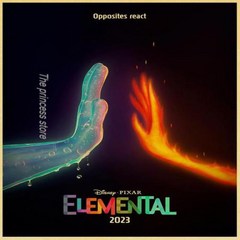 엘리멘탈 포스터 2023 영화 필름 원소 레트로 회화 애니메이션 벽 예술 그림 Kawaii 홈 장식