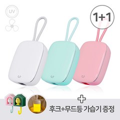 소소 휴대용 무선 칫솔살균기 UVC 바람 건조 DG-ST01, 민트,핑크