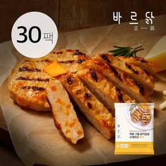 바르닭 직화그릴 닭가슴살 스테이크-치즈, 100g, 30팩