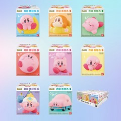[캐릭터선택]별의 커비 프렌즈3 피규어 추잉껌 Kirby Figure 반다이 정품 컬렉션 식완 낱개 다이노미니레오과자증정, 7밤