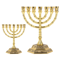 BRTAGG 메노라 7 지점 12 이스라엘 지파 예루살렘 성전 유대인 촛대, M