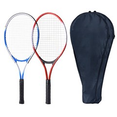 위너리스 성인용 테니스라켓 + 보관커버 연습용 라켓, 블루+레드