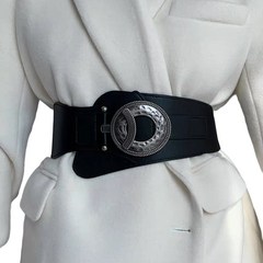 여성 코르셋벨트 가죽 와이드 밴딩스판 코트용 허리띠 Women's belt