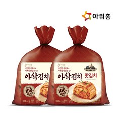 [아워홈] () 아삭김치 맛김치 900gx2개, 2개, 900g