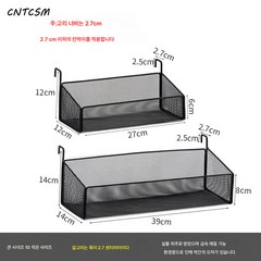 CNTCSM 사무용 탁상 병풍 칸막이 선반 베란다 방범창 꽃꽂이 창걸이 다육 화분 수납장, 【2.7cm 후크】대+소 블랙