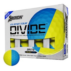 스릭슨 반반 골프공 큐스타 투어 디바이드 3종 택1 / Srixon Q-Star Tour DIVIDE Golf Ball, 블루 옐로우, 12개입, 1개