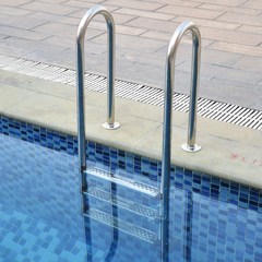 리조트 풀장 수영장 계단 안전 사다리 개인 풀장 해변, 타일 붙이기 MU-215 (벽두께 1.0mm), 1개