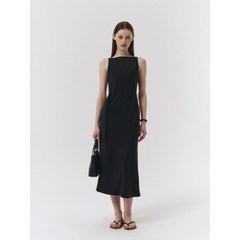 Dunst for WOMEN SILKY CHAMPAGNE DRESS BLACK_UDDR3B221BK