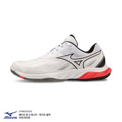 [MIZUNO] 미즈노 웨이브 팡2와이드 (71GA231321) 화이트/블랙컬러 미즈노신발&배드민턴화&탁구화&스쿼시화&배구화&핸드볼화&인도어화&체대입시신발&라온스포츠