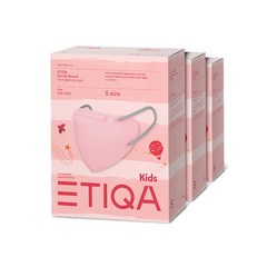 에티카 에어라이트 라운드 키즈 핑크 총 30매 숨쉬기편한 에티카 어린이 칼라마스크, 10개입, 3개
