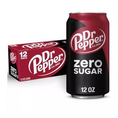DR PEPPER and Cream Soda Zero Sugar 12 fl oz cans 닥터 페퍼 크림 소다 제로 슈가 355ml 12캔 1세트, 12개