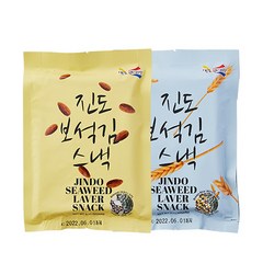 진도보석김스낵 바삭 현미/아몬드김스낵 20gx10봉, 아몬드5+현미5, 20g