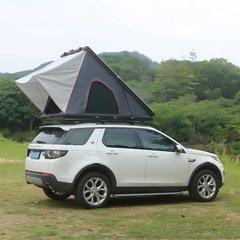 루프탑 차박 텐트 이상적인 하나의 야외 캠핑 방수 및 방풍 자동차 SUV 알루미늄 합금 삼각형 지붕, [02] 아미그린
