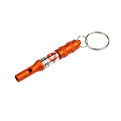 미니 서바이벌 열쇠 고리 비상 캠핑 야외 하이킹 액세서리, 알루미늄 합금, 응급 키트, 오렌지, 1개