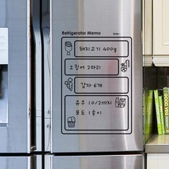 네임코코 스케줄 플래너 탈부착형 냉장고 메모시트 메모스티커, 메모시트(4)-냉장고재료2