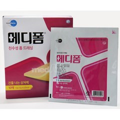 진물 상처 욕창 치료 도움 메디폼 10x10cmx5mm (10매) 제거 추천