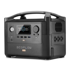 EcoFlow 휴대용 전원 RIVER Pro 휴대용 720Wh 대용량 출력 600W(순간 최대 1200W) X-Boost 기능 패스 스루 기능 첨부 고속 충전 1.6시간 가정용 축 정전 대응 여행 차중박 큰 화면 표시 에코 플로우 축적