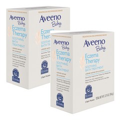 1+1 아비노 테라피 유아 진정밤 민감성 피부 오트밀 수딩 입욕제 106g 10개 Aveeno Baby Eczema Therapy, 2박스 (10팩)