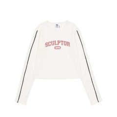 SCULPTOR Varsity Piping T-shirt White