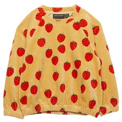 [미니로디니] 딸기 벨루어 2312011213 BEIGE 키즈 긴팔 맨투맨 티셔츠