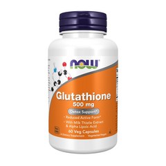 NOW Glutathione 500 mg 60 Veg Capsules, 1개, 60개