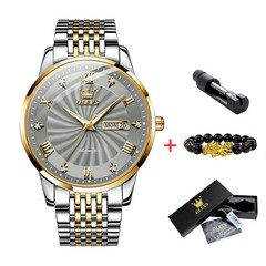 남성 손목 시계 OLEVS 스위스 무브먼트 자동 기계식 스틸 스트랩 방수 럭셔리 브랜드